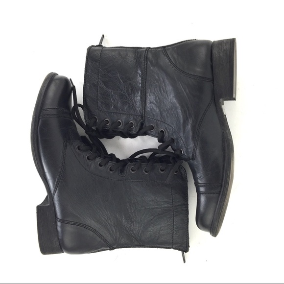 Steve Madden Black P-Kombat Lace Up Boots Size 7M - Picture 7 of 13